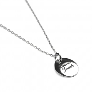 Collier médaille personnalisée Argent massif 925