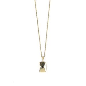 Collier OLYMPIA rectangle plaqué or