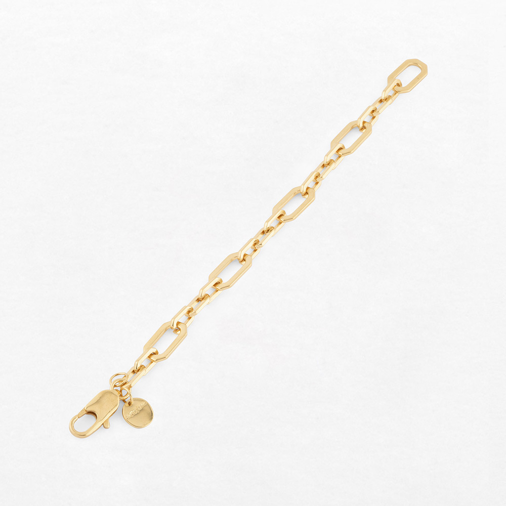 ADELINI - Bracelet ovale & cercle ciselés en plaqué or : bracelet